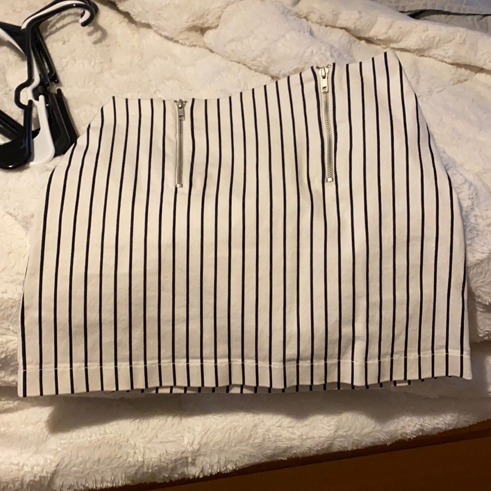 Stripes mini skirt